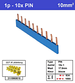 SEP P01010B00 Kam 1f PIN 10p 17,8mm blauw