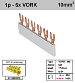 SEP F01006G06 Kam 1f VORK 6p 17,8mm
