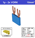 SEP F01002B06 Kam 1f VORK 2p 17,8mm blauw