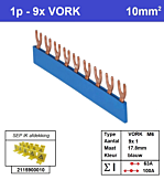 SEP F01009B06 Kam 1f VORK 9p 17,8mm blauw