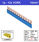 SEP F01012B06 Kam 1f VORK 12p 17,8mm blauw