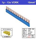 SEP F01013B06 Kam 1f VORK 13p 17,8mm blauw