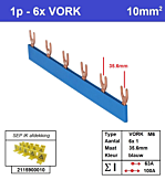 SEP F01106B06 Kam 1f VORK 6p 35,6mm blauw