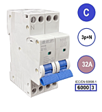 SEP INS36-3NC32 inst. 3p+n C32 6kA (36mm)