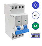 SEP INS36-4C06 inst. 4p C6 6kA (36mm)