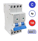 SEP INS36-4C10 inst. 4p C10 6kA (36mm)