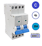 SEP INS36-4C20 inst. 4p C20 6kA (36mm)