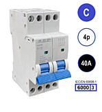 SEP INS36-4C40 inst. 4p C40 6kA (36mm)