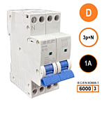 SEP INS36-3ND01 inst. 3p+n D1 6kA (36mm)