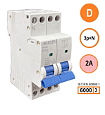 SEP INS36-3ND02 inst. 3p+n D2 6kA (36mm)