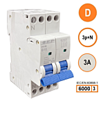 SEP INS36-3ND03 inst. 3p+n D3 6kA (36mm)