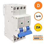 SEP INS36-3ND25 inst. 3p+n D25 6kA (36mm)