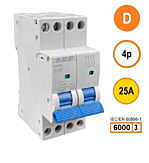 SEP INS36-4D25 inst. 4p D25 6kA (36mm)