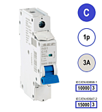 SEP INS1 inst.aut 1p - C - 3A - 10/15kA