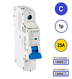 SEP INS1 inst.aut 1p - C - 25A - 10/15kA