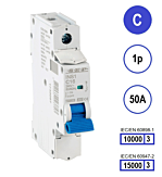 SEP INS1 inst.aut 1p - C - 50A - 10/15kA