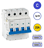 SEP INS1 inst.aut 3p+N - C - 25A - 10/15kA