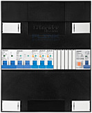 1F groepenkast 12M met 3 aardlekautomaat+PV16-2P+AF