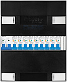1F groepenkast 12M met 9 aardlekautomaat