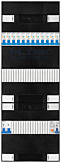 1F groepenkast 36M met 12 aardlekautomaat+PV16-2P
