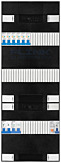 1F groepenkast 36M met 6 aardlekautomaat+AF+PV16-2P