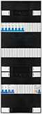 1F groepenkast 36M met 7 aardlekautomaat+AF+PV20-2P