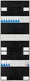 1F groepenkast 36M met 8 aardlekautomaat+AF+PV16-2P