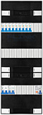 1F groepenkast 36M met 9 aardlekautomaat+AF+PV20-2P