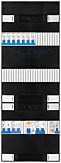 1F groepenkast 36M met 7 aardlekautomaat+kook+AF+PV16-2P