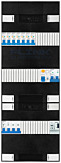 3F groepenkast 36M met 7 aardlekautomaat+kook+BT