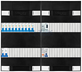1F groepenkast 48M met 10 aardlekautomaat+PV16-2P+BT