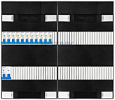 1F groepenkast 48M met 11 aardlekautomaat