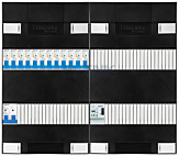 1F groepenkast 48M met 12 aardlekautomaat+BT