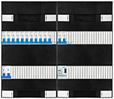 1F groepenkast 48M met 13 aardlekautomaat+BT