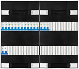 1F groepenkast 48M met 15 aardlekautomaat
