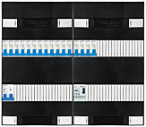 1F groepenkast 48M met 16 aardlekautomaat+BT