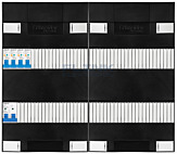 1F groepenkast 48M met 4 aardlekautomaat