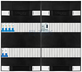 1F groepenkast 48M met 4 aardlekautomaat+BT