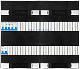 1F groepenkast 48M met 5 aardlekautomaat