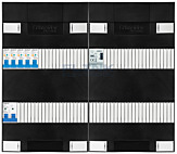 1F groepenkast 48M met 5 aardlekautomaat+BT