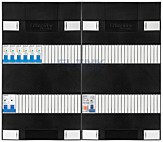 1F groepenkast 48M met 6 aardlekautomaat+PV16-2P