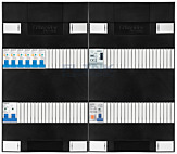 1F groepenkast 48M met 6 aardlekautomaat+PV20-2P+BT
