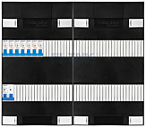 1F groepenkast 48M met 7 aardlekautomaat