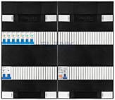 1F groepenkast 48M met 7 aardlekautomaat+PV16-2P