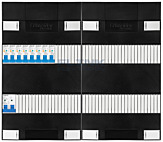 1F groepenkast 48M met 8 aardlekautomaat