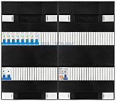 1F groepenkast 48M met 8 aardlekautomaat+PV20-2P