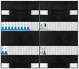 1F groepenkast 48M met 9 aardlekautomaat+PV16-2P+BT