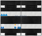 1F groepenkast 48M met 4 aardlekautomaat+kook