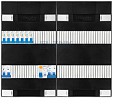 1F groepenkast 48M met 7 aardlekautomaat+kook