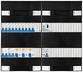 1F groepenkast 48M met 10 groepen+AF+PV20-2P+BT